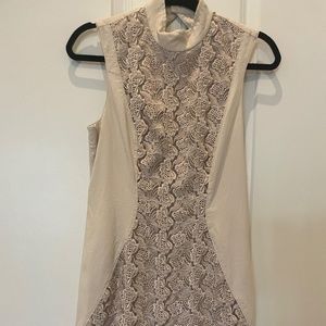 Cream Lace Bodycon Dress